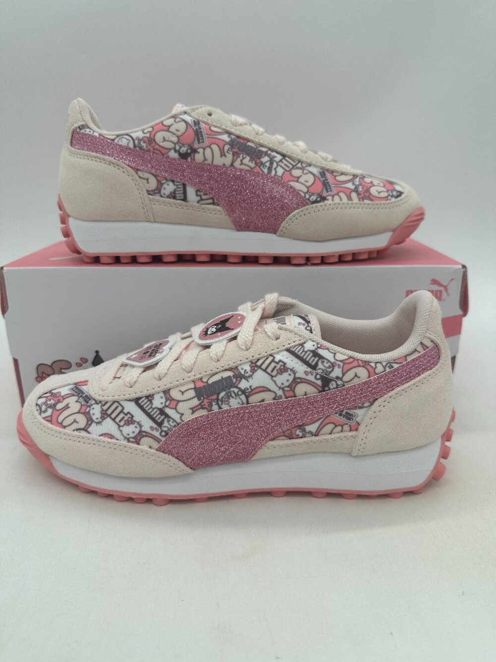 Puma Easy Rider X Hello Kitty Women's size 7.5 Youth Size 6 Pink Shoes 403384 01
